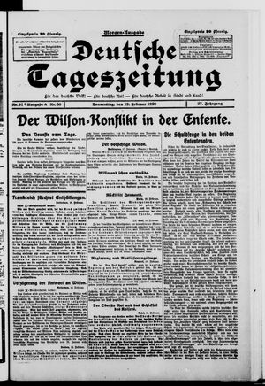 Deutsche Tageszeitung vom 19.02.1920