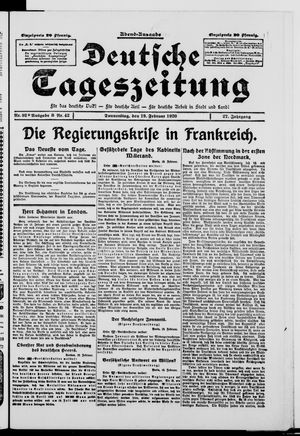 Deutsche Tageszeitung vom 19.02.1920
