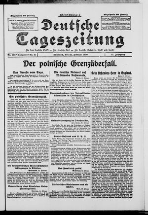 Deutsche Tageszeitung vom 25.02.1920