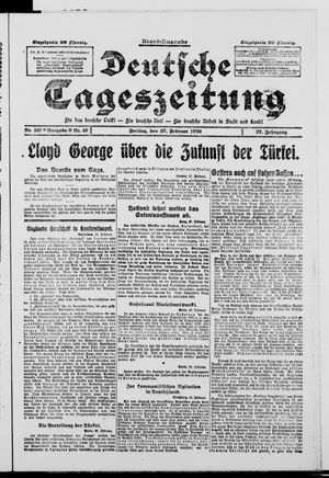 Deutsche Tageszeitung on Feb 27, 1920