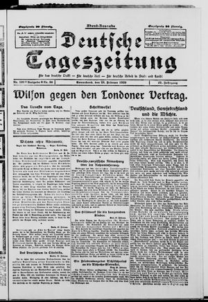 Deutsche Tageszeitung vom 28.02.1920