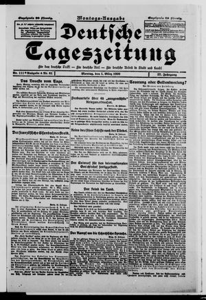Deutsche Tageszeitung on Mar 1, 1920
