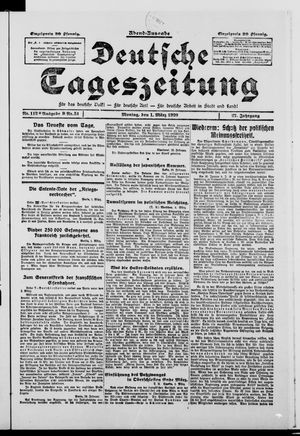 Deutsche Tageszeitung on Mar 1, 1920
