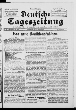 Deutsche Tageszeitung on Mar 27, 1920