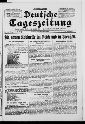 Deutsche Tageszeitung vom 28.03.1920