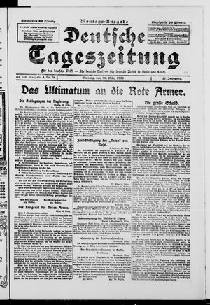 Deutsche Tageszeitung on Mar 29, 1920