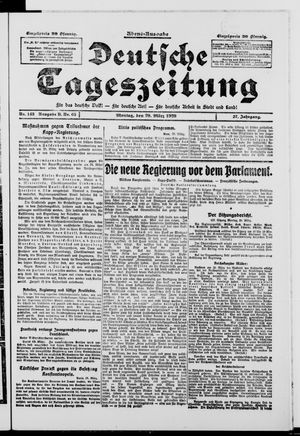 Deutsche Tageszeitung on Mar 29, 1920