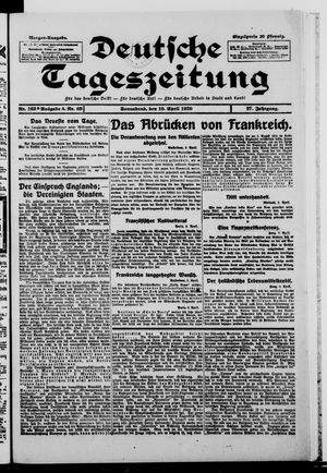 Deutsche Tageszeitung on Apr 10, 1920