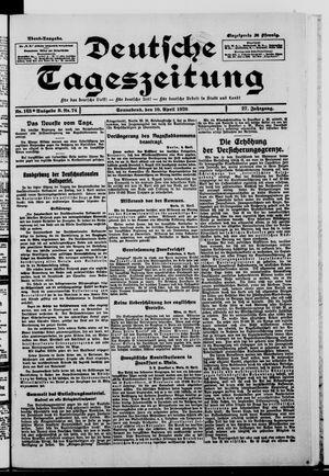 Deutsche Tageszeitung on Apr 10, 1920