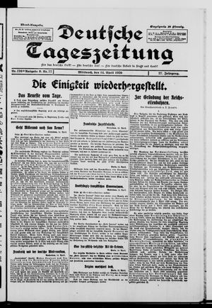 Deutsche Tageszeitung on Apr 14, 1920