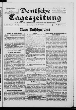 Deutsche Tageszeitung vom 15.04.1920