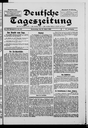 Deutsche Tageszeitung vom 15.04.1920