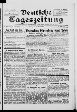 Deutsche Tageszeitung on Apr 16, 1920