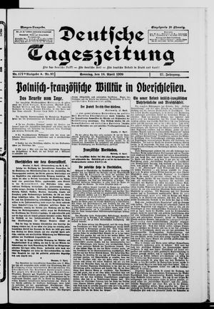 Deutsche Tageszeitung vom 18.04.1920