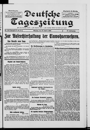 Deutsche Tageszeitung on Apr 19, 1920