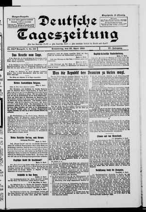 Deutsche Tageszeitung vom 22.04.1920
