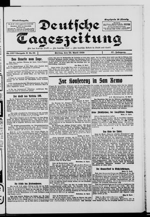 Deutsche Tageszeitung vom 23.04.1920