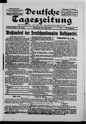 Deutsche Tageszeitung on May 1, 1920