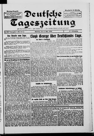 Deutsche Tageszeitung on May 3, 1920