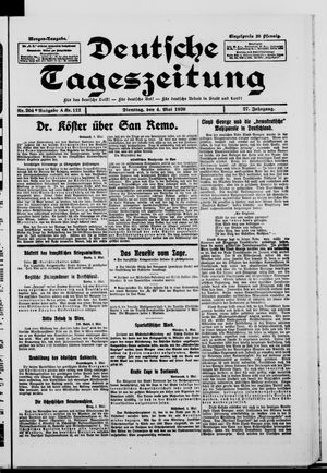 Deutsche Tageszeitung on May 4, 1920