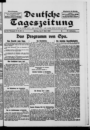 Deutsche Tageszeitung vom 07.05.1920