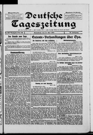 Deutsche Tageszeitung on May 15, 1920