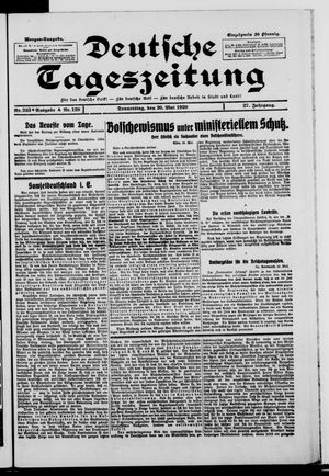 Deutsche Tageszeitung vom 20.05.1920