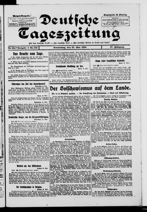 Deutsche Tageszeitung on May 27, 1920