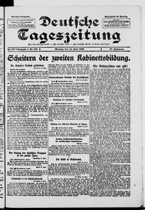 Deutsche Tageszeitung on Jun 14, 1920