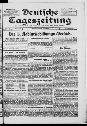 Deutsche Tageszeitung on Jun 14, 1920