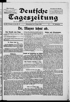 Deutsche Tageszeitung vom 17.06.1920