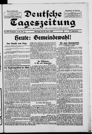 Deutsche Tageszeitung vom 20.06.1920