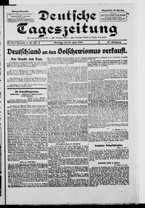 Deutsche Tageszeitung vom 29.06.1920