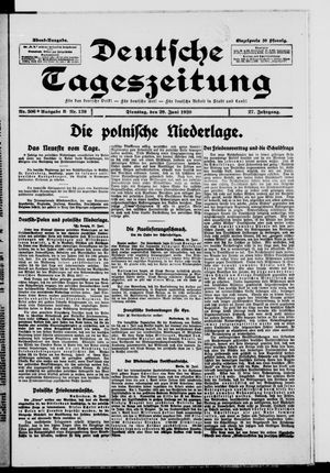 Deutsche Tageszeitung vom 29.06.1920