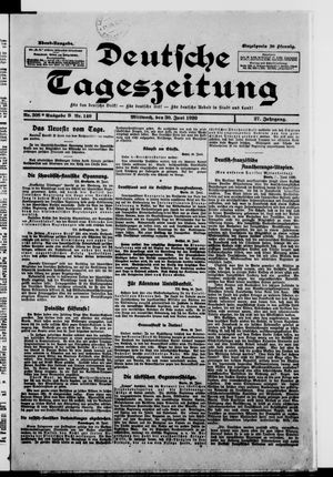 Deutsche Tageszeitung vom 30.06.1920