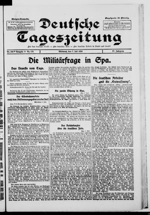Deutsche Tageszeitung vom 07.07.1920