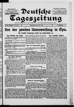 Deutsche Tageszeitung vom 15.07.1920
