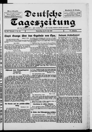Deutsche Tageszeitung vom 22.07.1920