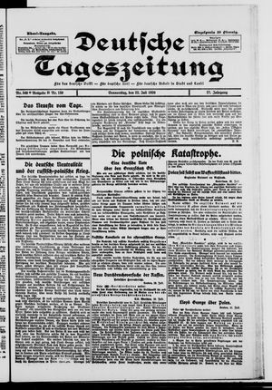 Deutsche Tageszeitung vom 22.07.1920