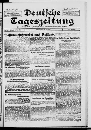 Deutsche Tageszeitung vom 26.07.1920