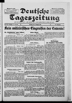 Deutsche Tageszeitung vom 06.08.1920