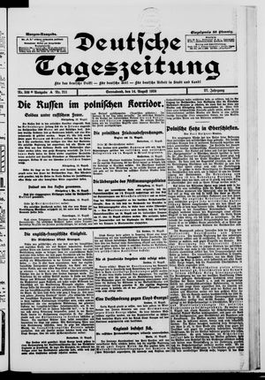 Deutsche Tageszeitung vom 14.08.1920