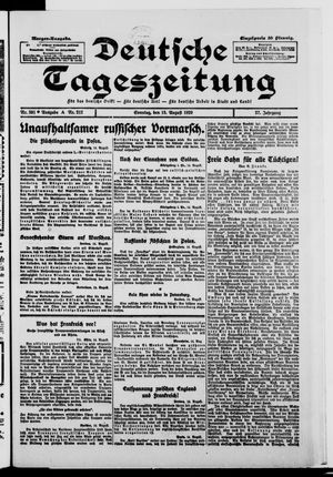 Deutsche Tageszeitung vom 15.08.1920