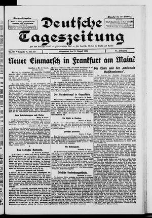 Deutsche Tageszeitung vom 21.08.1920