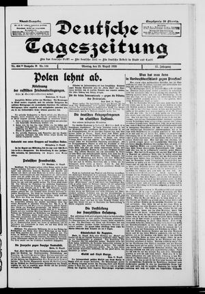 Deutsche Tageszeitung on Aug 23, 1920