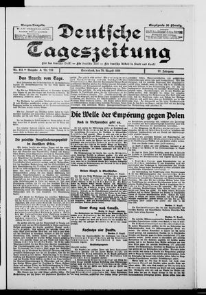 Deutsche Tageszeitung vom 28.08.1920