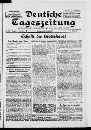 Deutsche Tageszeitung vom 29.08.1920