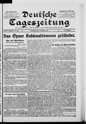 Deutsche Tageszeitung vom 09.09.1920