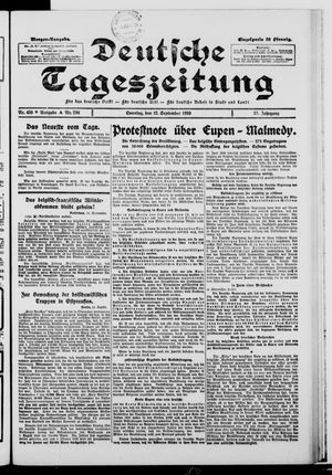 Deutsche Tageszeitung vom 12.09.1920