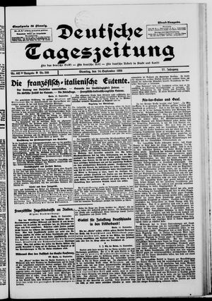 Deutsche Tageszeitung vom 14.09.1920